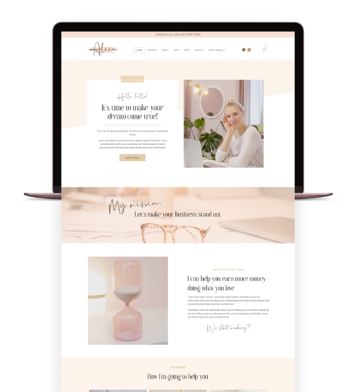 Alice feminine wordpress theme - design with cris