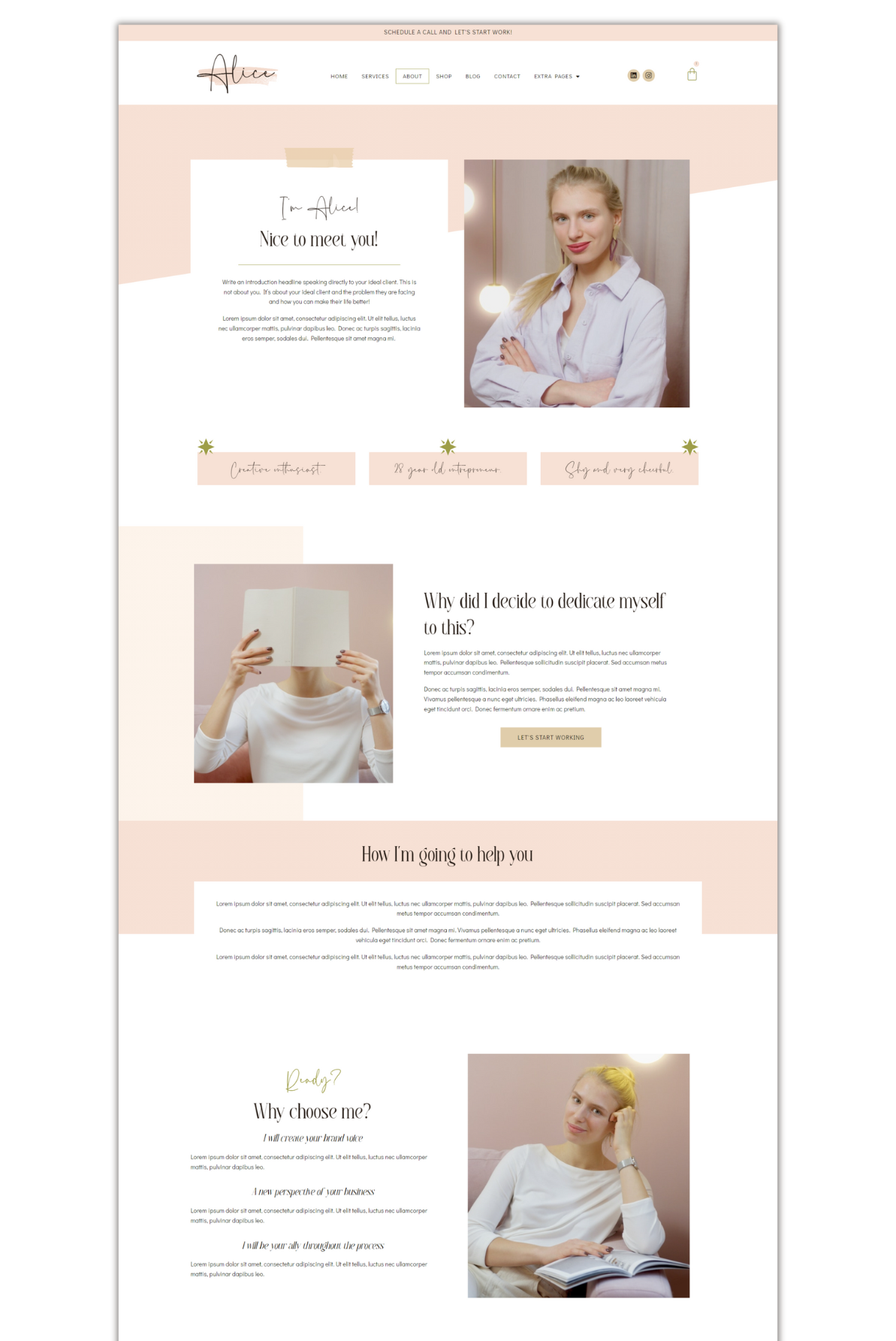 Alice wordpress and elementor template 3