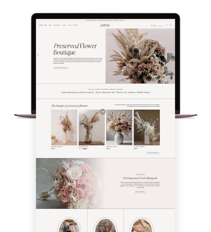 Juliette, woocommerce theme