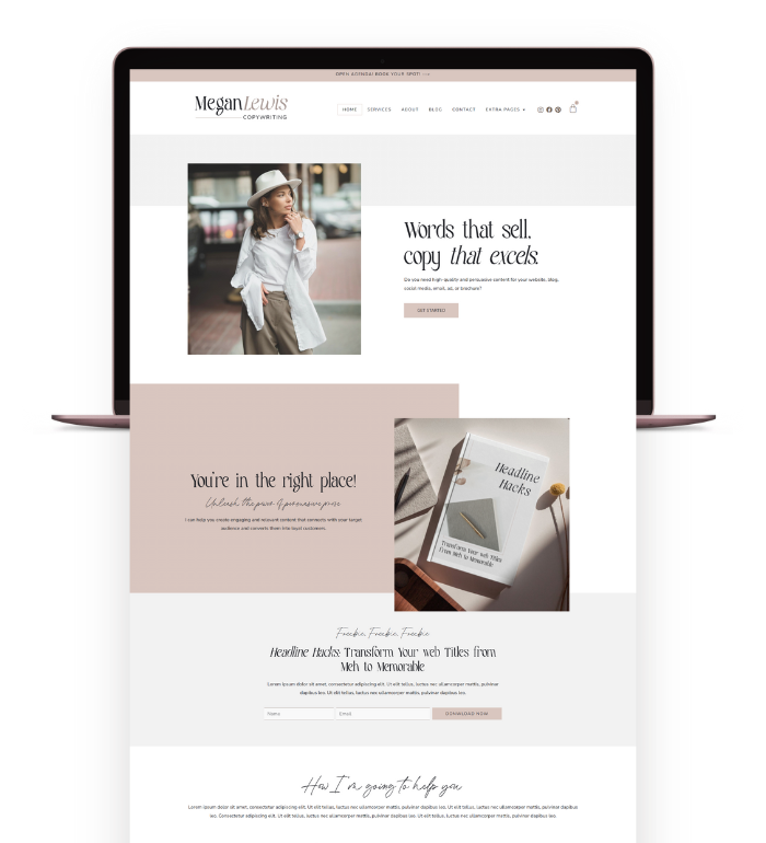 Megan feminine wordpress theme - design with cris