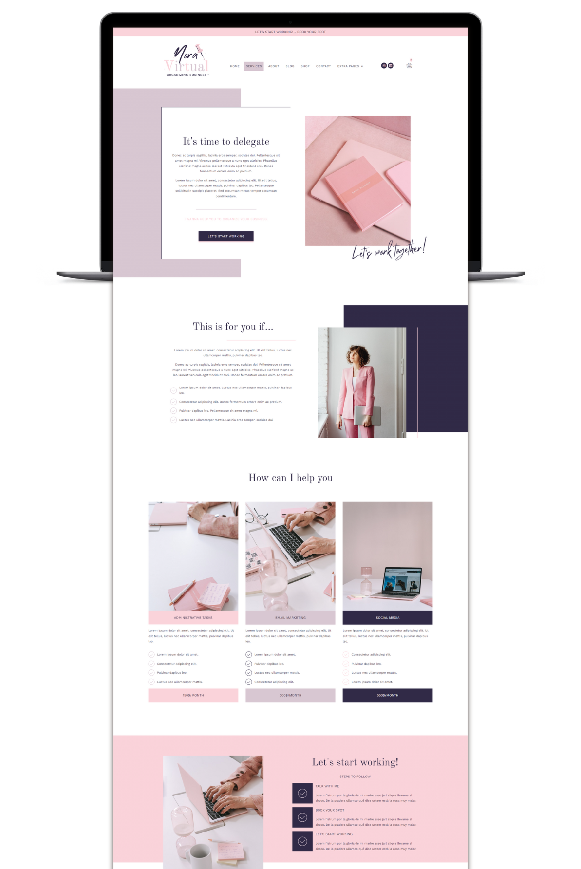 Nora feminine wordpress and elementor theme 2