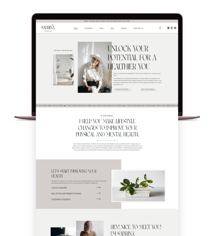 Sabrina feminine wordpress theme - design with cris