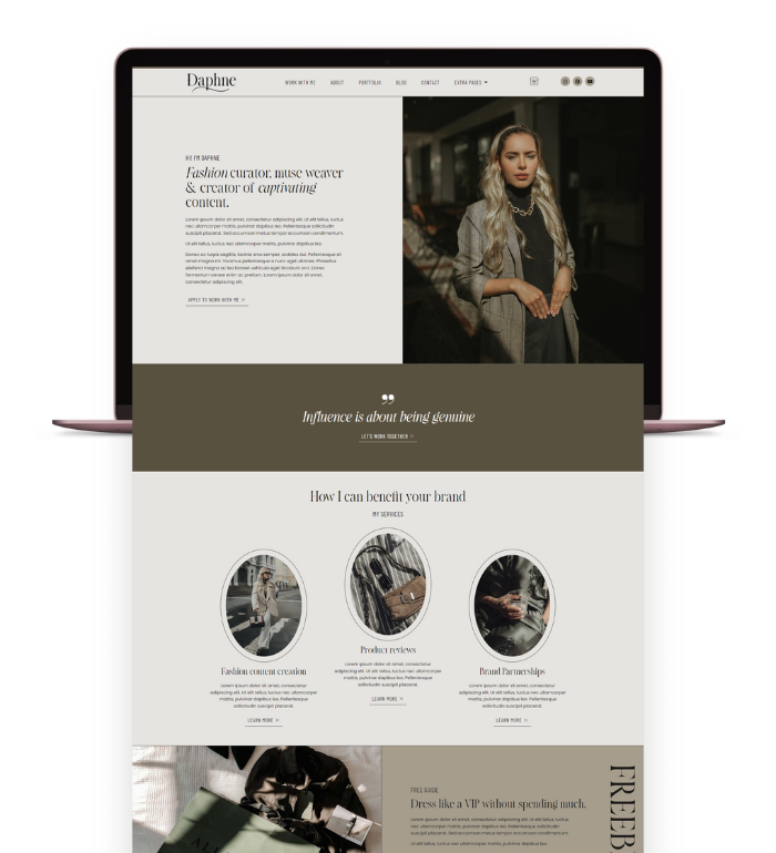 Daphne wordpress elementor theme - designwithcris