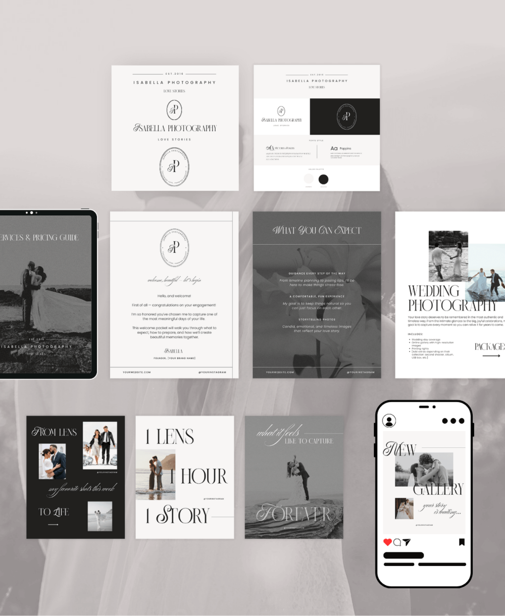 Isabella Canva templates bundle
