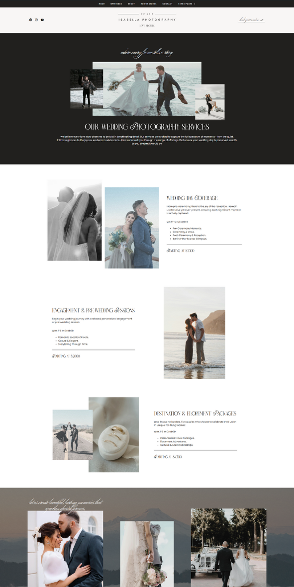 Isabella photography wordpress elementor theme 02