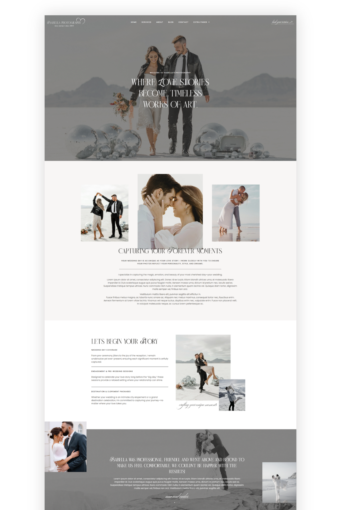 Isabella, photography wordpress elementor theme