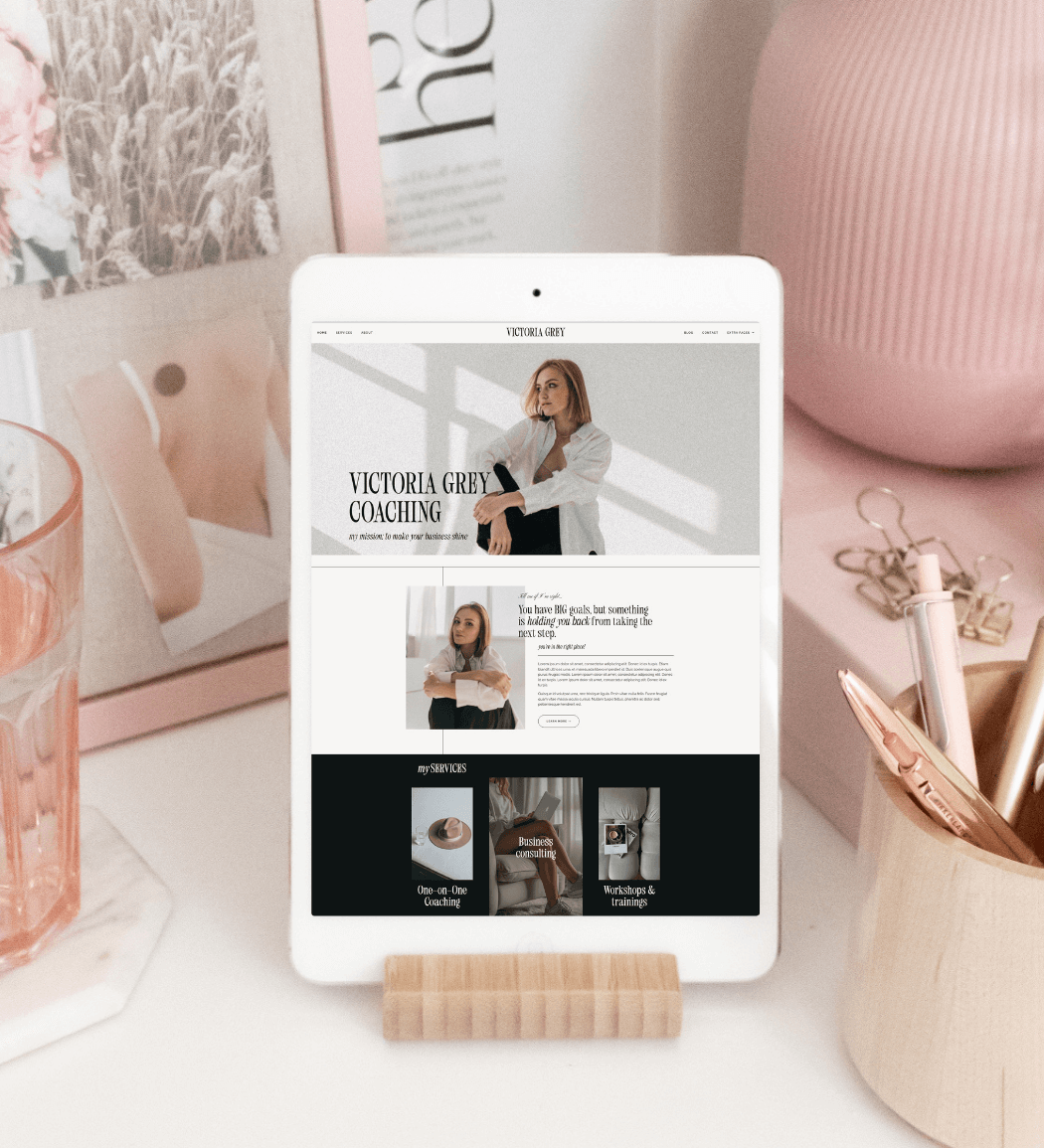 Victoria, feminine wordpress elementor website template