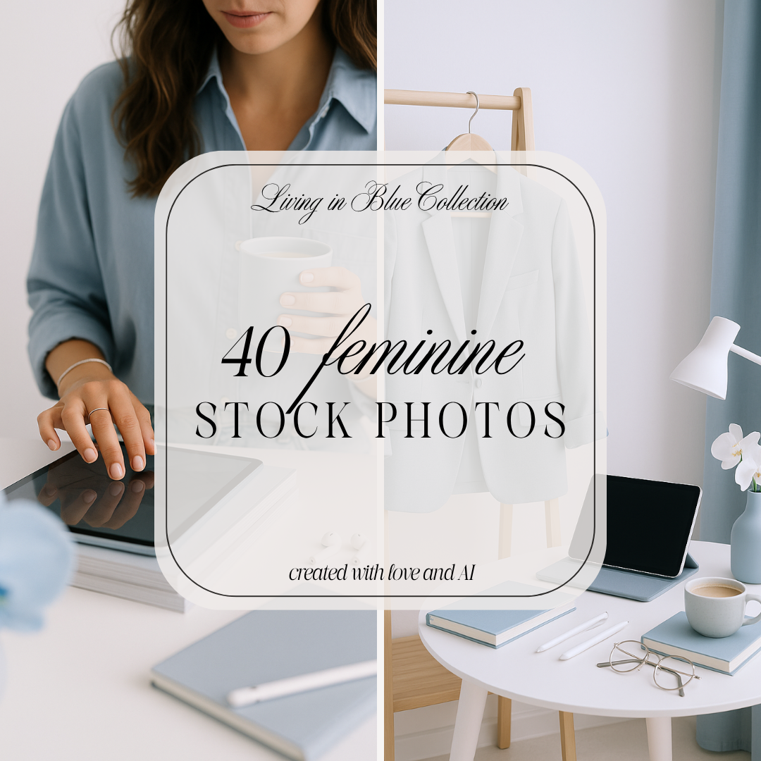 Feminine business blue stock photos