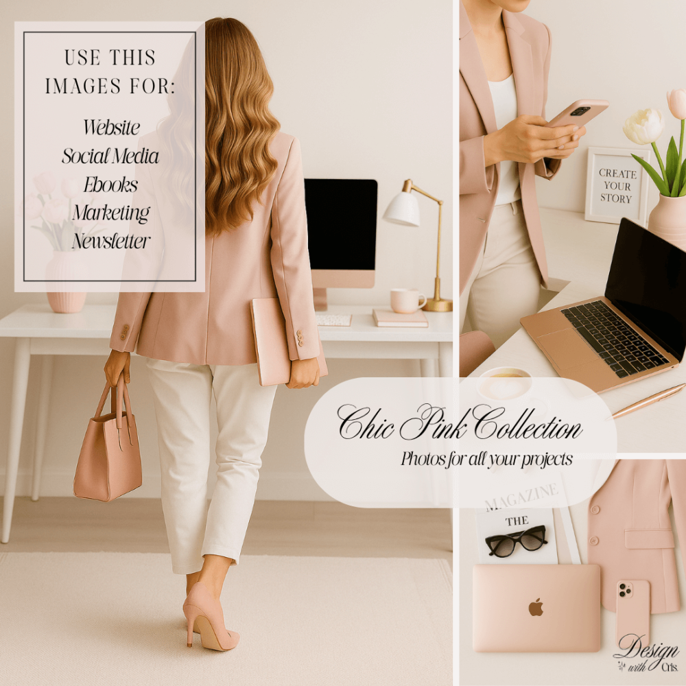 Feminine chic pink stock imagery