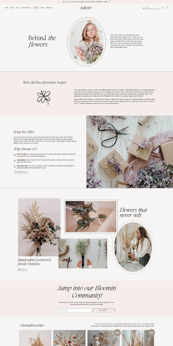 Juliette woocommerce elementor template