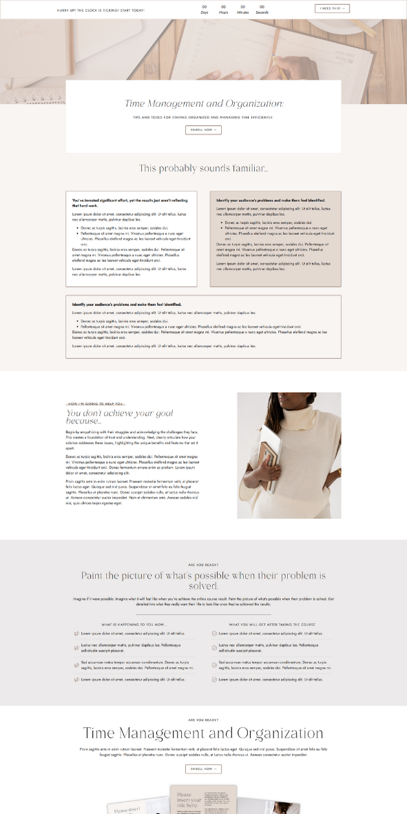 Keeya feminine wordpress elementor template