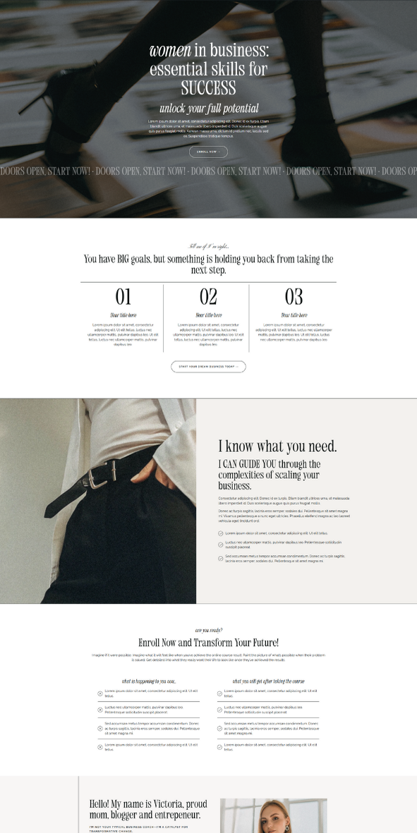Victoria feminine wordpress elementor theme 04