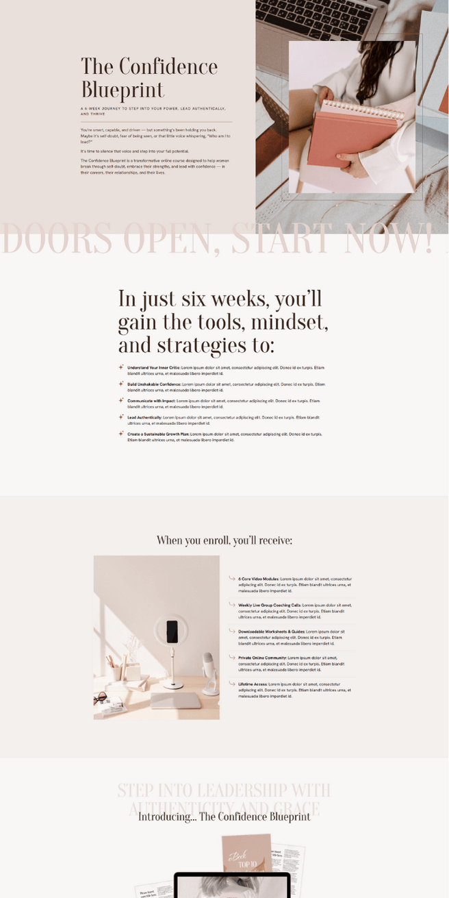 Anais feminine wordpress elementor template 02