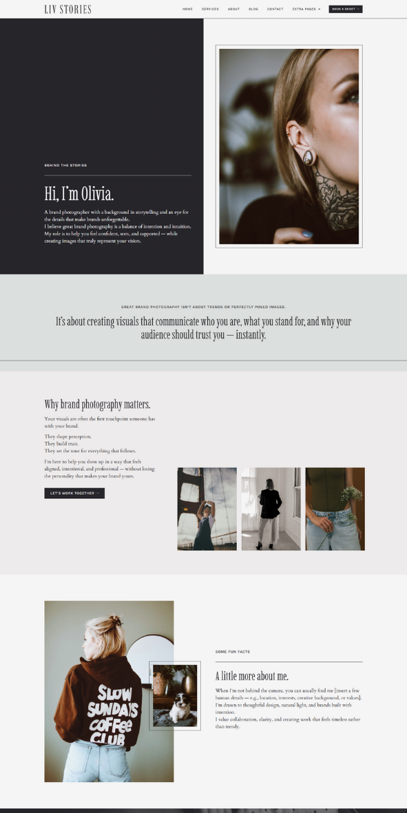 Liv Stories wordpress elementor theme