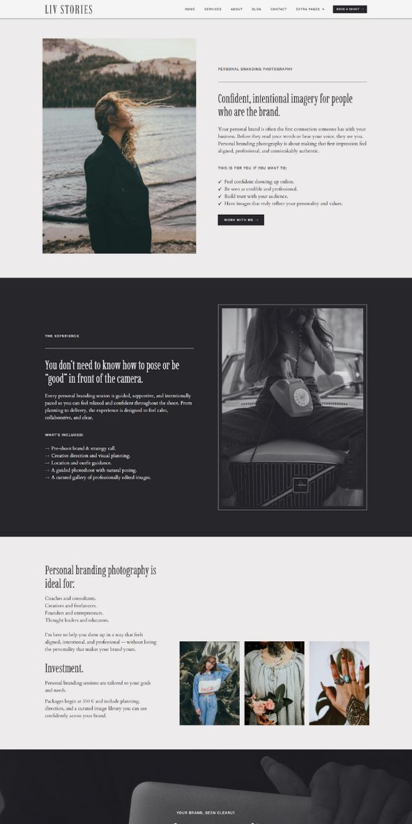 Liv Stories wordpress elementor website template 2