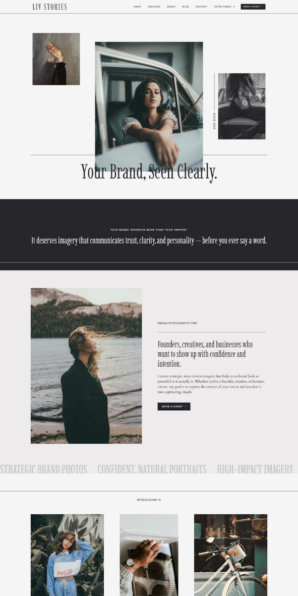 Liv Stories wordpress elementor website template