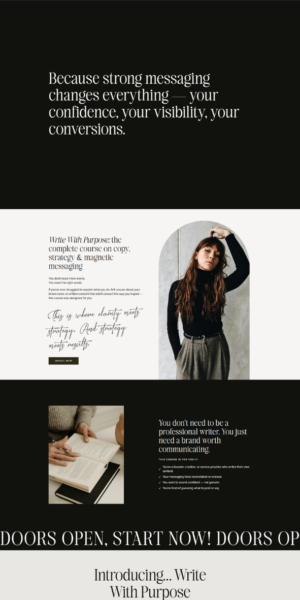 Alizia feminine wordpress elementor template 03