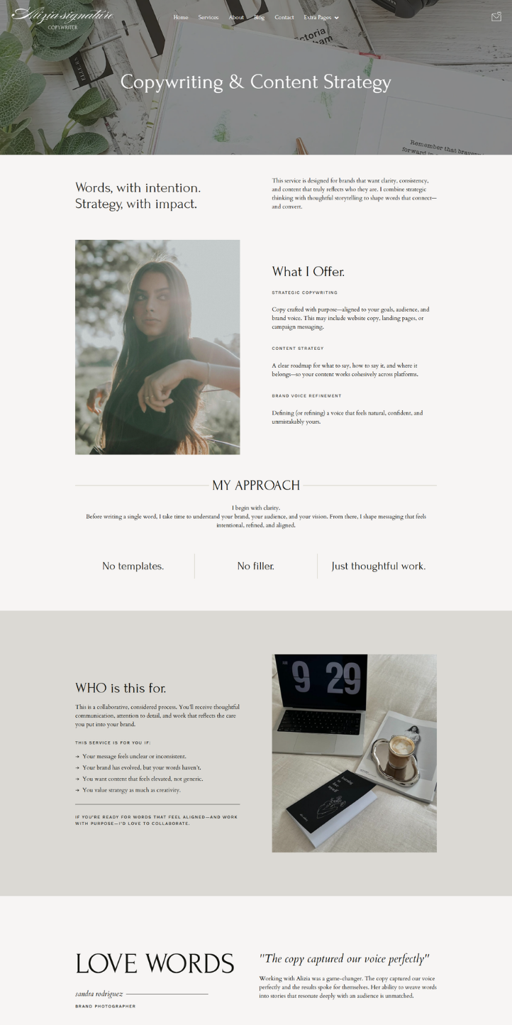 Alizia Elementor kit