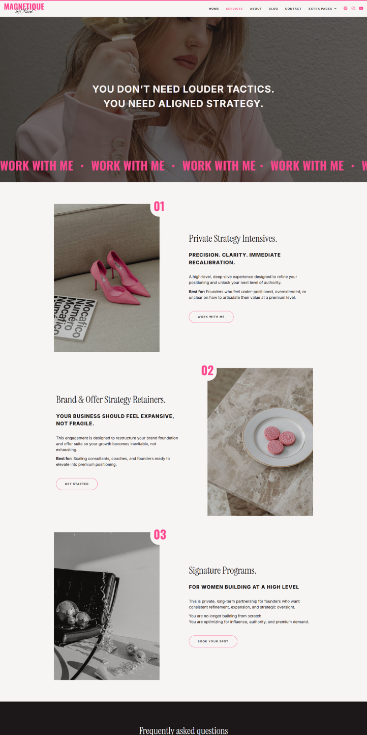 Magnetique by Karol, wordpress elementor template kit