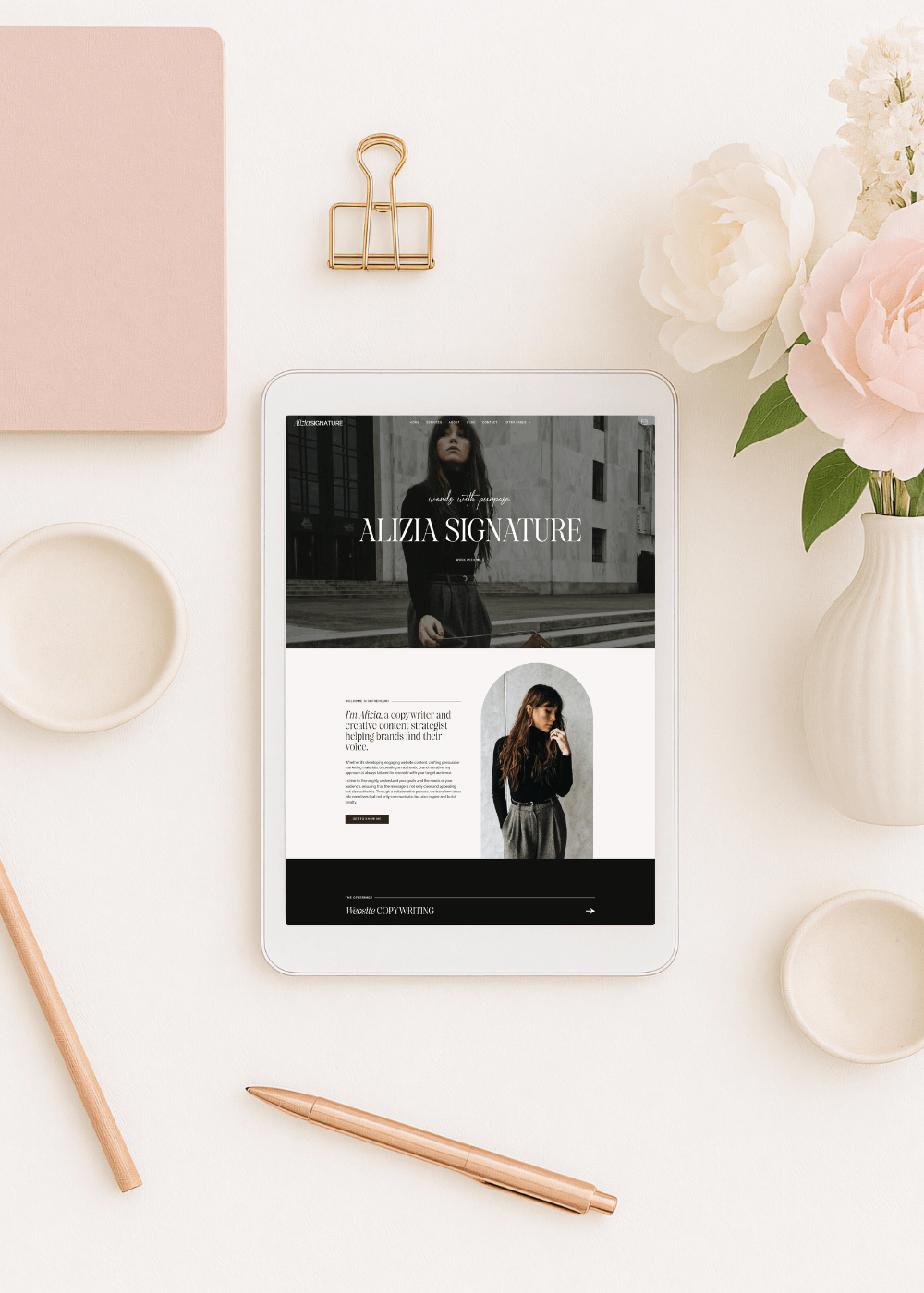 Alizia Elementor templates kit by designwithcris02